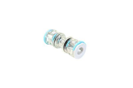 Microfocus 7mm DBL rechte connector met gemonteerde locking clips