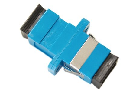 Adapter SC SM SX SC footprint, Zirconia Split Sleeve, blue
