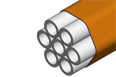 SRV 7x14mm tc ground
Tube bundle consisting of speedpipe ground 7 pieces dia. 14x2mm, each speed pipe with the ""varifeye"", each speedpipe in the tube bundle with two different colors, nominal pressure 16 bar, crush strength >2500N
Colors for speedp