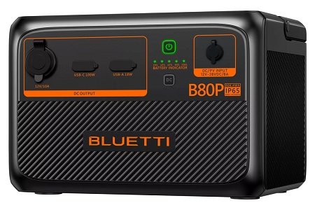 Expansion battery Bluetti B80P, 806Wh, outputs: 1 x 12V, 1 x USB-A, 1 x USB-C