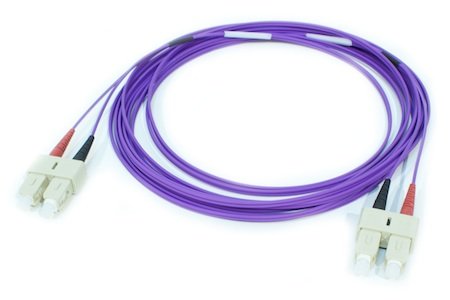 Patchkabel SC/UPC-SC/UPC Duplex OM3 (50/125) 5M (1,8mm/Aqua)