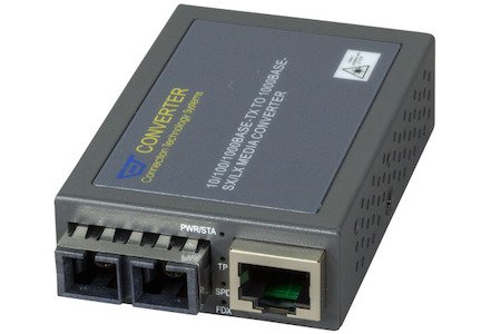 Compact Media Converter RJ45-SC(duplex), 550m, MM, Gigabit Ethernet
