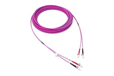 Cordon de raccordement LC/UPC-LC/UPC Duplex OM4 (50/125) 20M (2,8mm/Magenta)