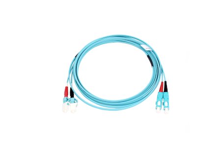 Patchcord SC/UPC-LC/UPC Duplex OM3 (50/125) 3M (1,8mm/Aqua)