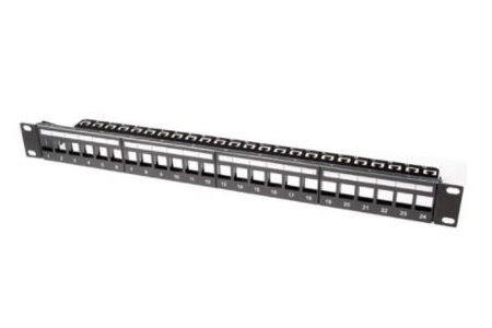 19" 1U patchpanel voor 24 x RJ45 Jack Cat 6 FTP