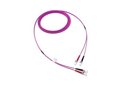 Cordon de raccordement LC/UPC-LC/UPC Duplex OM4 (50/125) 5M (2,8mm/Magenta)