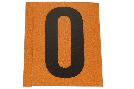 Autocollant 'O' (noir/orange)