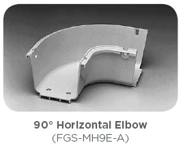 FGS-MH9E-A /PCE Fiber Guide System  90° horizontal elbow  4x4 fittings