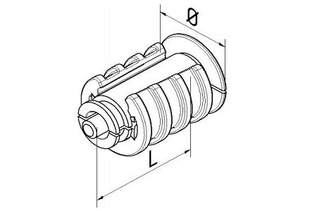 Divisible gasblock endstop 14 indoor (câbleØ 6,5-8,0) (40pcs)