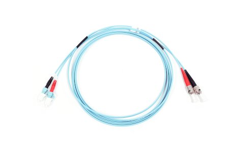 Patchcord ST/UPC-LC/UPC Duplex OM3 (50/125) 3M (2,8mm/Aqua)
