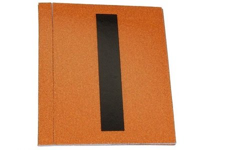 Sticker 'I' (zwart/oranje)