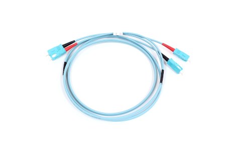 Patchcord SC/UPC-SC/UPC Duplex OM3 (50/125) 1,5M (2,8mm/Aqua)