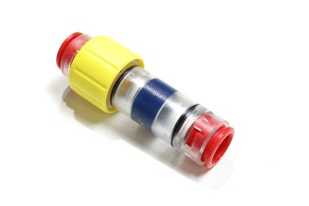 10mm Gas Block Connector (cable Ø 3,0-6,0mm) with mounted locking clips