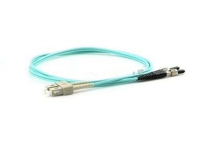 Patchkabel FC/UPC-SC/UPC Duplex OM3 (50/125) 1,5M (2,8mm/Aqua)