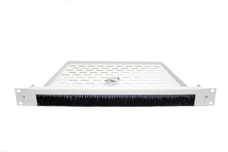 19" 1U Patch Panel mit Frontbürste für Überlänge/Lagerung