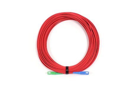 Patchcord SC/APC8°-SC/UPC Simplex G657A2 30M (2,8mm/Rood)