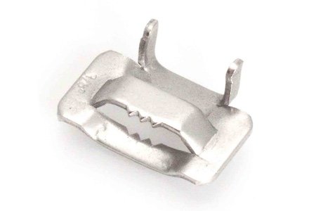 Buckle for stainless steel strip AISI304 3/4" with teeth