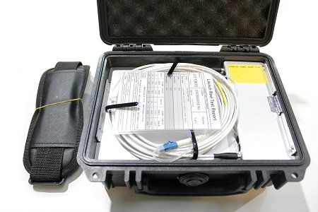 Measuring spool 1x1000m 9/125 SM G657A1 SC/UPC-LC/UPC 
& Box for one fiber reel with one splice cassette