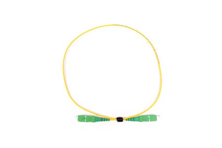 Cordon de raccordement SC/APC8°-SC/APC8° Simplex G657A2 0,5M (1,8mm/Jaune)