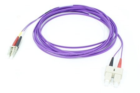 Patchcord LC/UPC-SC/UPC Duplex OM3 (50/125) 5M (1,8mm/Aqua)