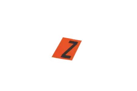 Sticker 'Z' (zwart/oranje)