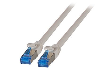 Patch cable S/FTP Cat. 6A- Cat. 7 - 0,50m grey