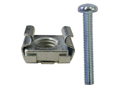 Cage nut + Screw 4x12mm set 
1 PAC = 1x cage nut + 1 x Screw 4x12mm