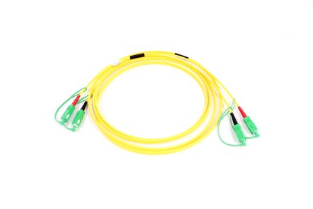 Patchkabel SC/APC8°-SC/APC8° Duplex G657A2 2,5M (2,8mm/Gelb)