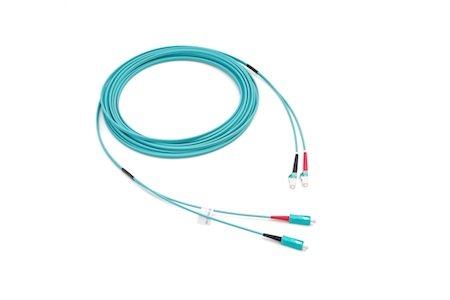 Patchkabel SC/UPC-LC/UPC Duplex OM3 (50/125) 10M (2,8mm/Aqua)