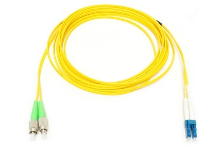 Cordon de raccordement LC/UPC-FC/APC8° Duplex G657A2 5M (1,6mm/Jaune)