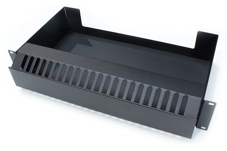 2U 19" Overlength Storage box Black
