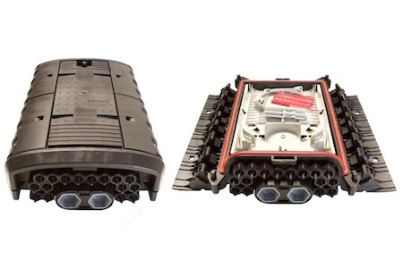 BPEO Size 1 EVOL Splice Closure
16 ports S7 + 1 dual port D18
(without splice trays or ECAM's, max. capacity 12 xK7 1PAS splice trays)