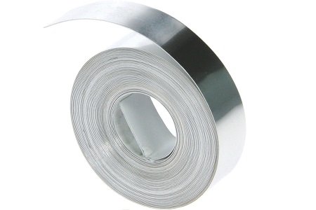 Dymo Rhino Aluminium Tape, 12mm x 4,8m, Zilver