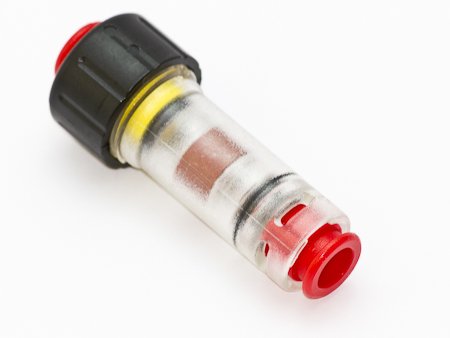 7mm Gas Block Straight Connector (Cable Ø 2,0-4,7mm) with mounted locking clips