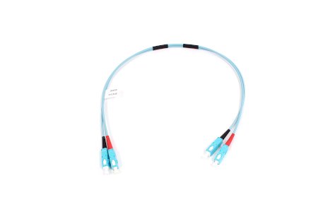 Patchcord SC/UPC-SC/UPC Duplex OM3 (50/125) 0,5M (2,8mm/Aqua)