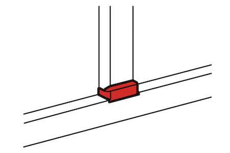 T-Aftakking naar breedte 105mm voor DLP Design wandgoot 50x80 en 50x105mm met dekselbreedte 65mm - Wit