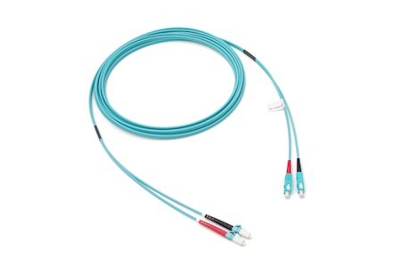 Patchkabel SC/UPC-LC/UPC Duplex OM3 (50/125) 8M (2,8mm/Aqua)