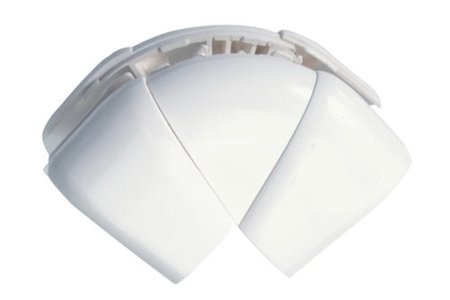 Variabele buitenhoek (60 tot 120°) voor DLP Design wandgoot 50x80 en 50x105mm met dekselbreedte 65mm - Wit