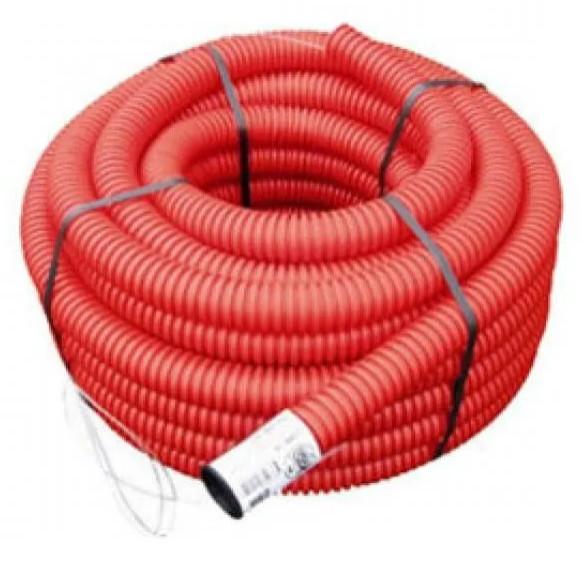 RED JACKET BARBED DN63  double wall - smooth interiorcrown 25mwith thread puller sleeve +