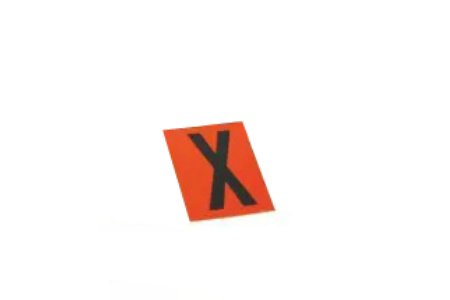 Sticker 'X' (zwart/oranje)