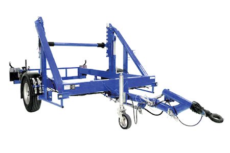 CABLE DRUM TRAILER S2500 - Drums Ø 1200 to 3200 mm - Useful width : 1,75 m - Payload : 2540 kg
