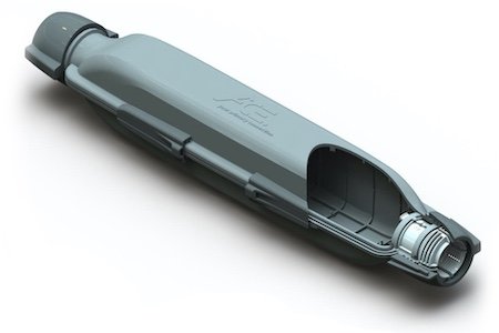 Tube management closure 2-way closure in-line 40 mm - divisible
(supplied without cable seals/ports)