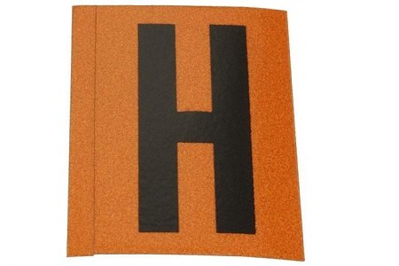 Sticker 'H' 5005-H ORG/BLK