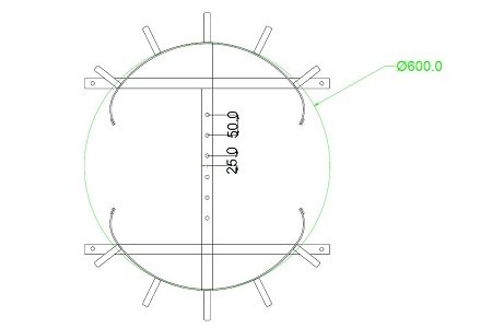 Système de stockage 600x110mm (double monté) sans panier ou support de fixation