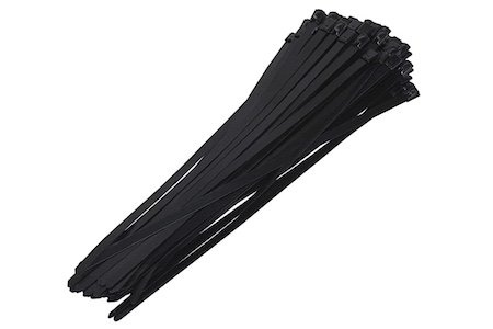 Serre-câbles en acier inoxydable enduit d'époxy noir - 150mm x 4,6mm