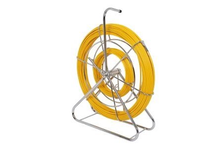 Doppelte glasfaserverstärkte Kabeldurchzieher, Ø 4,5mm x 60m und Ø 7mm x 100m, Haspel aus verzinktem Stahl