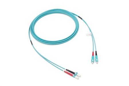 Patchcord SC/UPC-LC/UPC Duplex OM3 (50/125) 8M (2,8mm/Aqua)